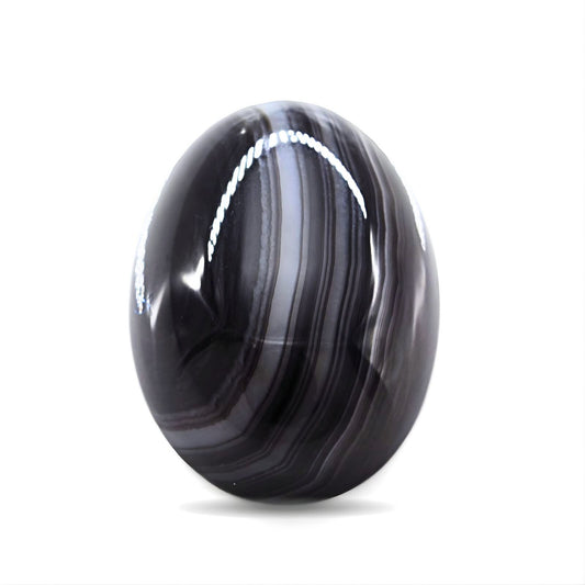 12.9Ct Natural Black and Grey Sulemani Hakik Oval Gemstone