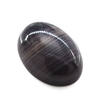 12.8Ct Natural Black and Grey Sulemani Hakik Oval Gemstone