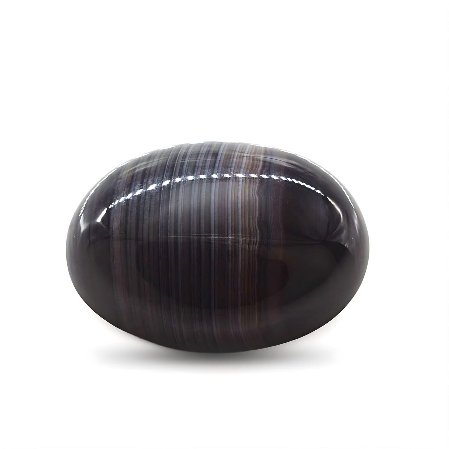 12.8Ct Natural Black and Grey Sulemani Hakik Oval Gemstone