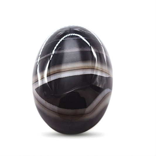 12.5Ct Natural Black and Grey Sulemani Hakik Oval Gemstone