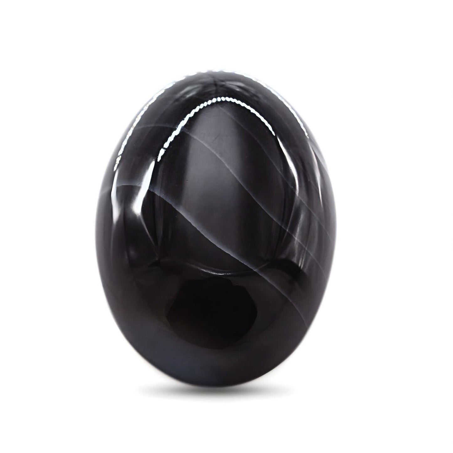 13Ct Natural Black and Grey Sulemani Hakik Oval Gemstone