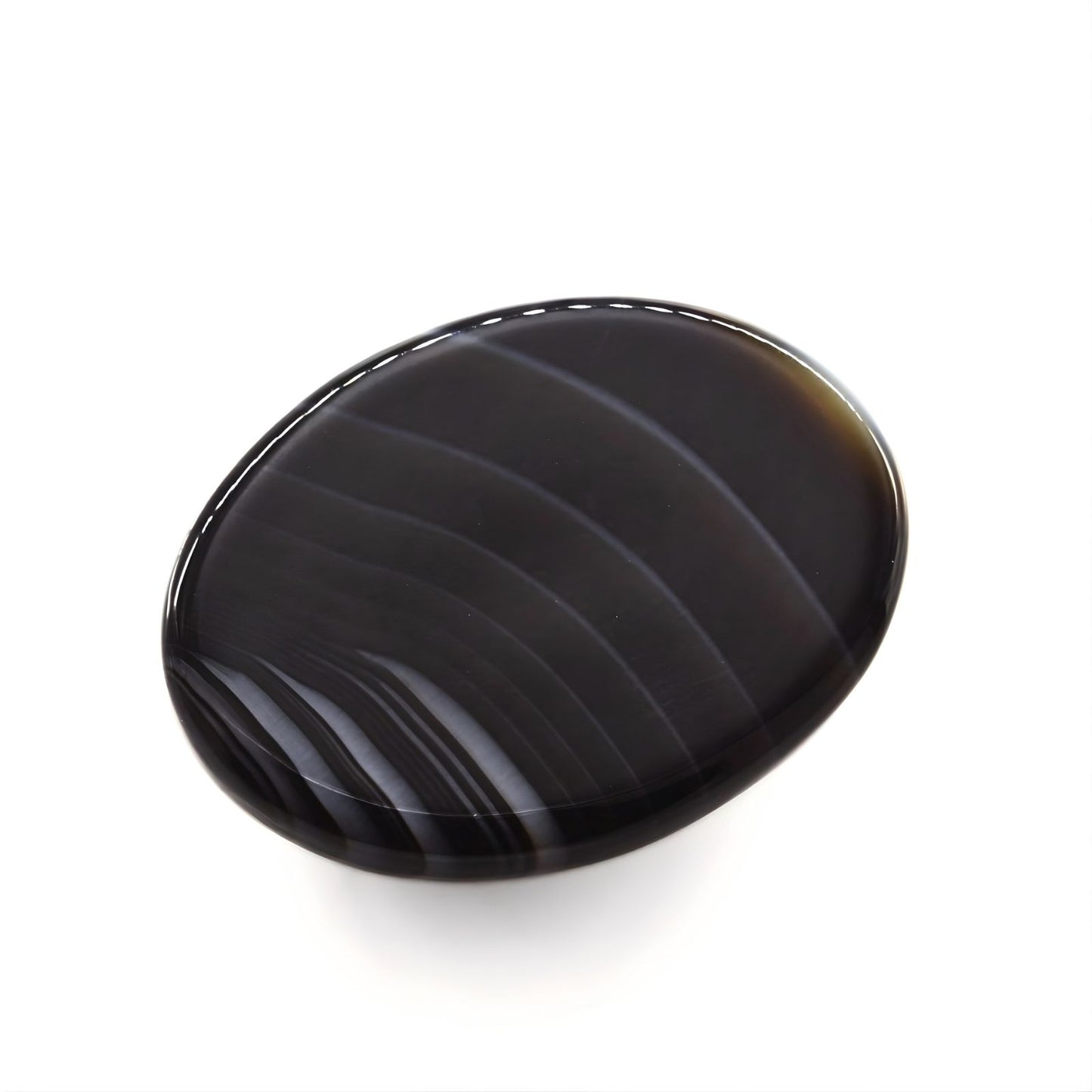 13Ct Natural Black and Grey Sulemani Hakik Oval Gemstone