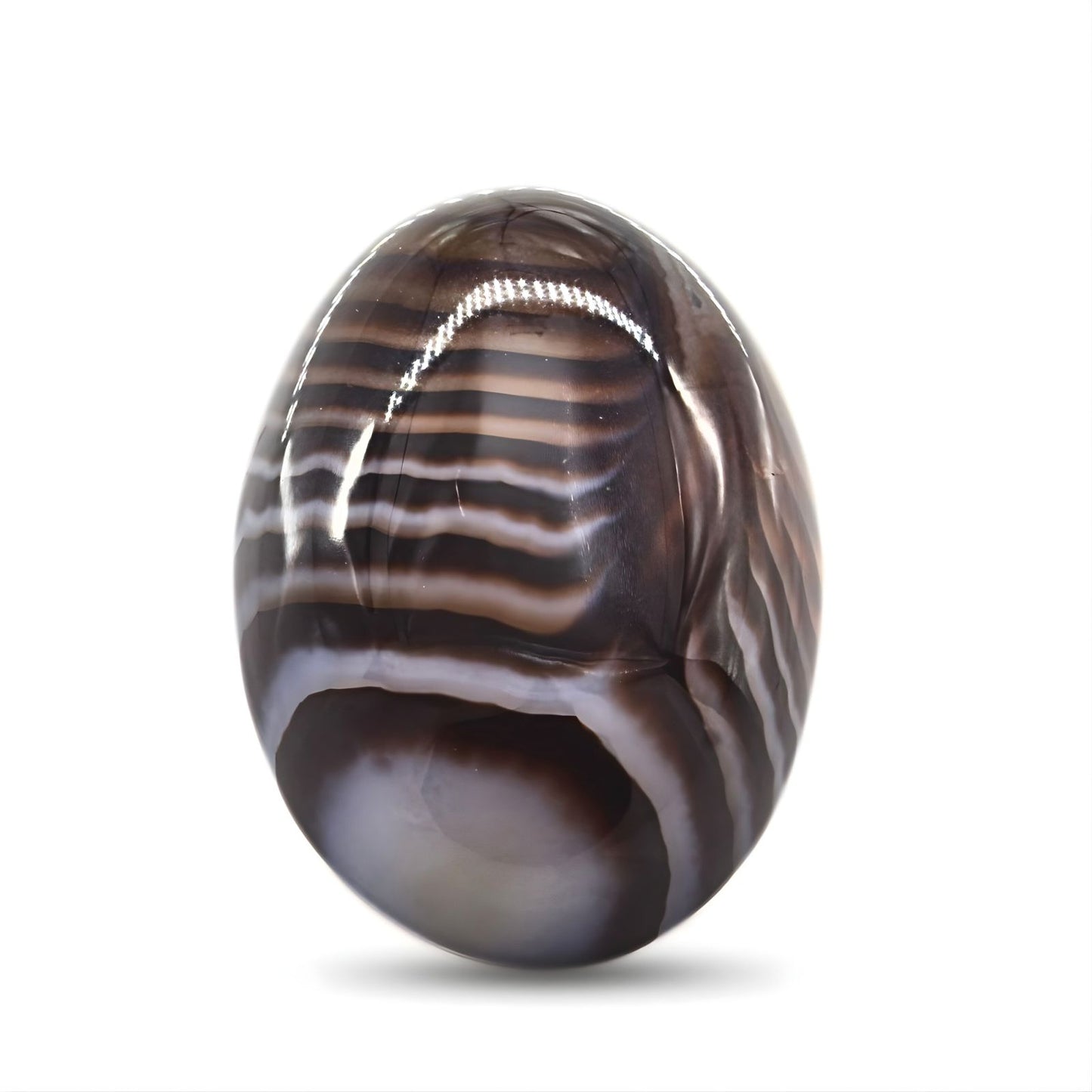 12.5Ct Natural Black and Grey Sulemani Hakik Oval Gemstone