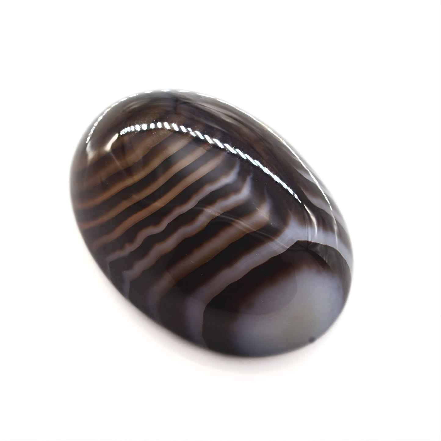 12.5Ct Natural Black and Grey Sulemani Hakik Oval Gemstone