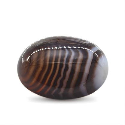 12.5Ct Natural Black and Grey Sulemani Hakik Oval Gemstone