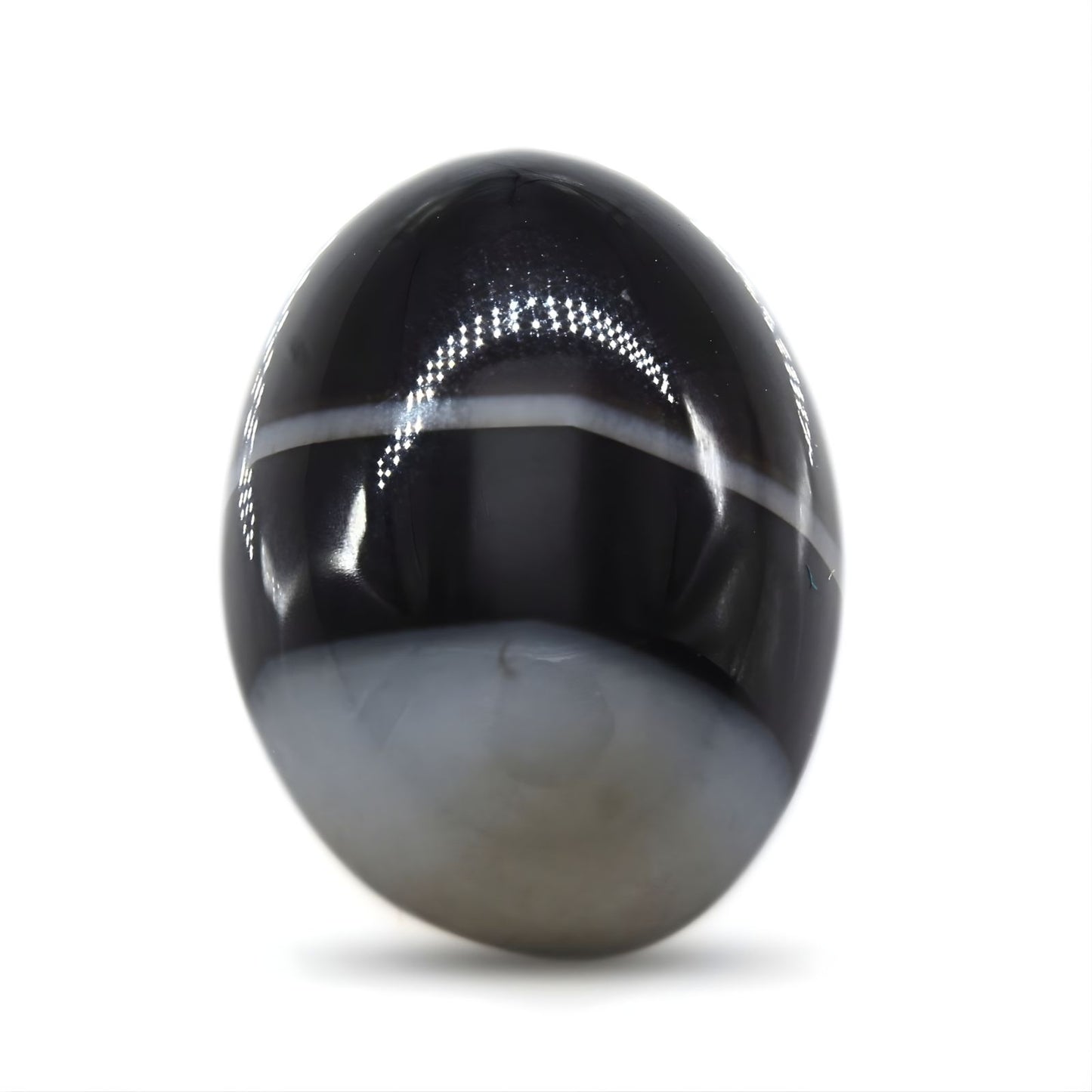 11.8Ct Natural Black and Grey Sulemani Hakik Oval Gemstone