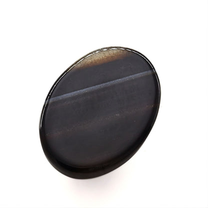 12.5Ct Natural Black and Grey Sulemani Hakik Oval Gemstone