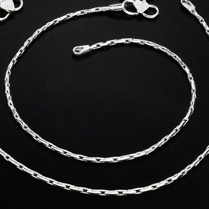 Real Silver women beach wear Payal Anklet Pair 10.3"