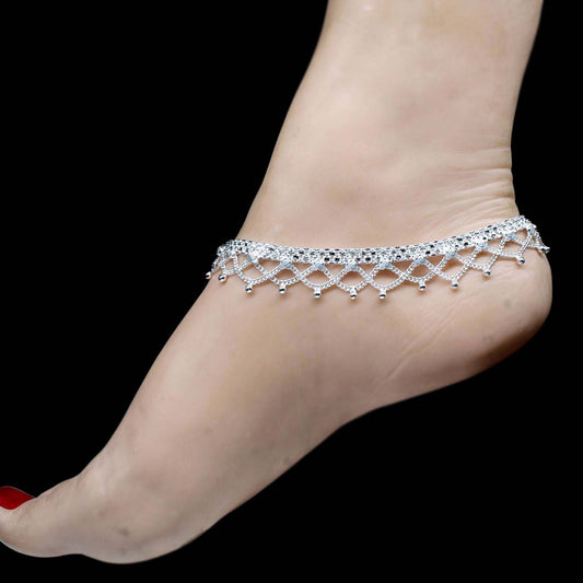 Real Silver women Anklets pajeb 10.3"