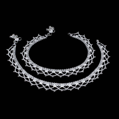 Real Silver women Anklets pajeb 10.3"