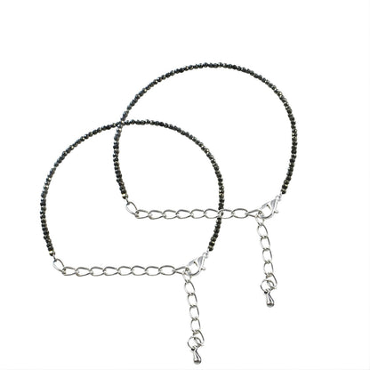 Pyrite Adjustable Attract Money & Wealth for Women Anklet