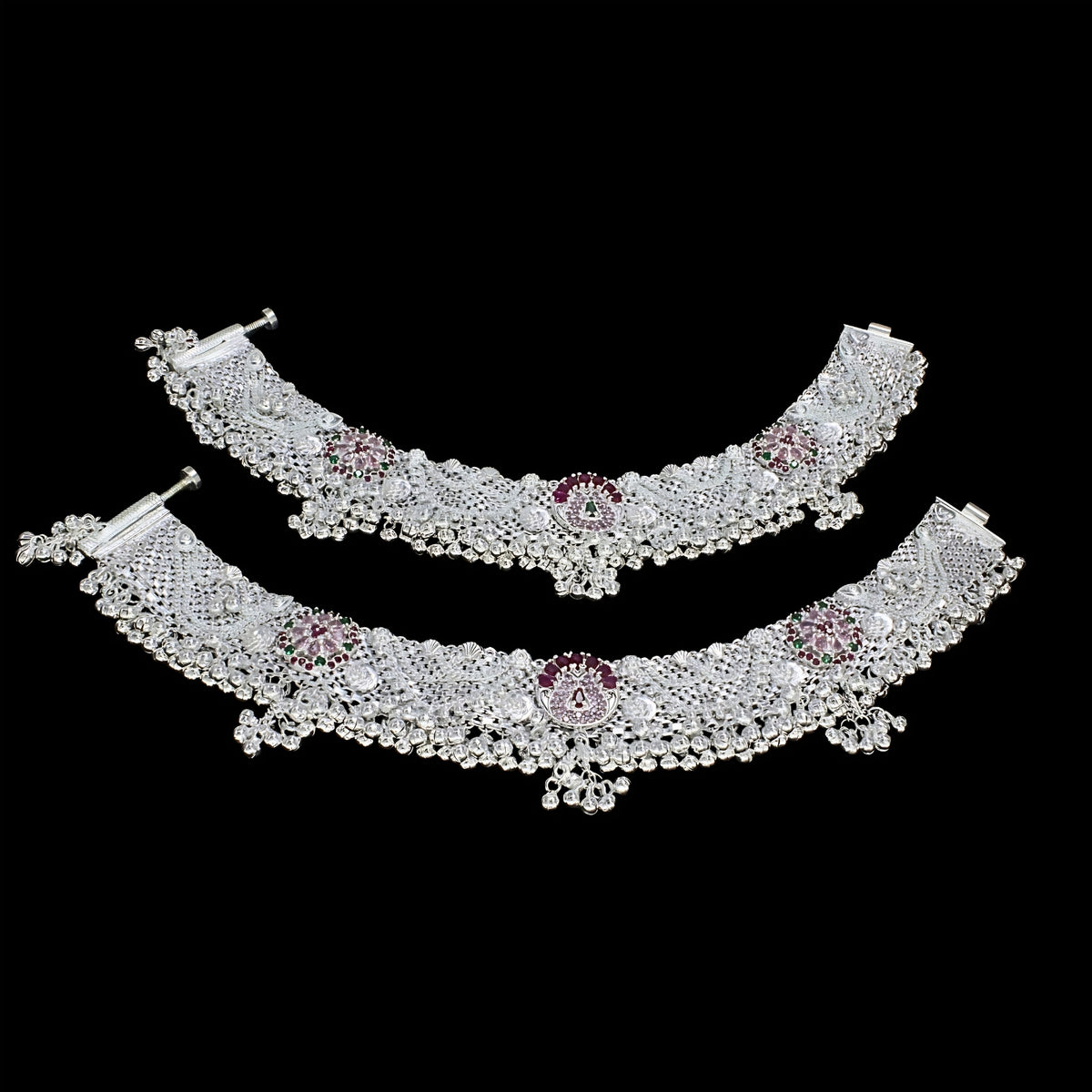 Heavy Broad Rajwadi Payal - Real Silver Wedding Festive Jewelry Gift