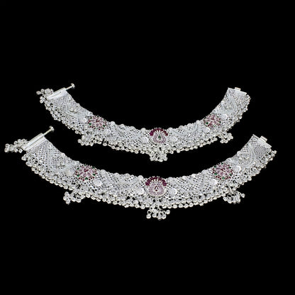 Heavy Broad Rajwadi Payal - Real Silver Wedding Festive Jewelry Gift