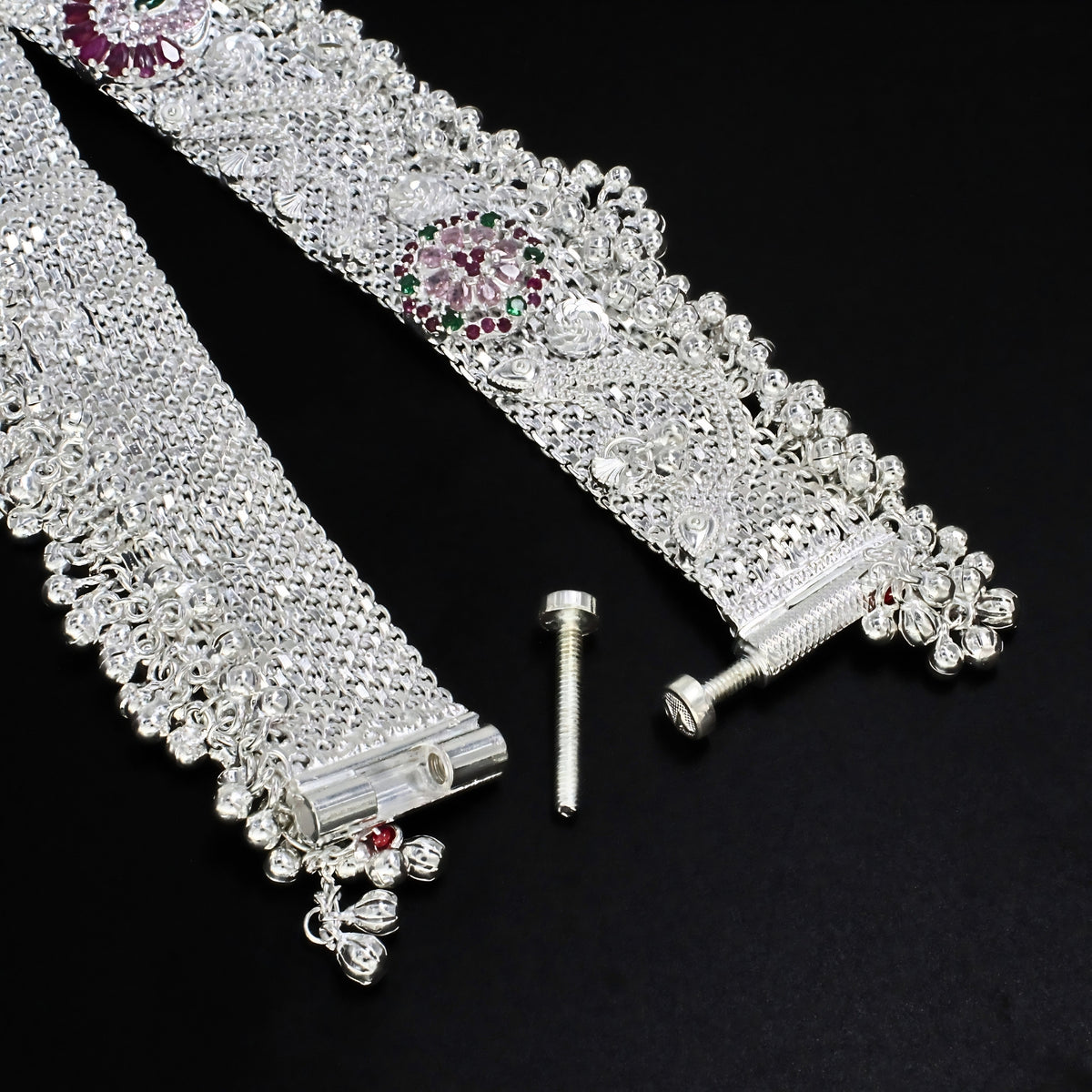 Heavy Broad Rajwadi Payal - Real Silver Wedding Festive Jewelry Gift