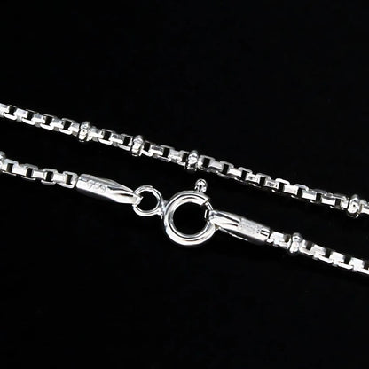 18" 925 Sterling Silver box design Neck Chain
