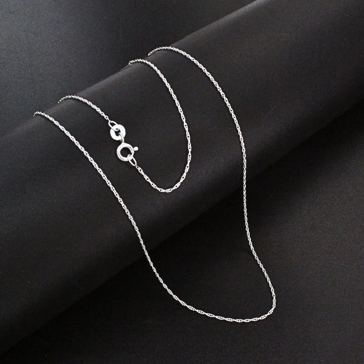18" 925 Sterling Silver women Light weight Neck chain