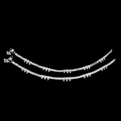 Real Sterling Silver amazing women Anklet Ankle Bracelet 10.3"
