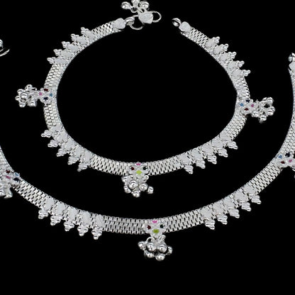 Real Sterling Silver women party wear Anklet Ankle Bracelet 10.3"