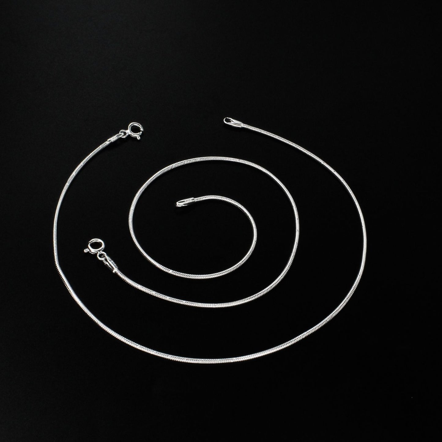 Daily wear 925 Sterling Silver snake chain Anklet Pair 10.3"