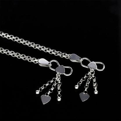 Daily wear 925 Sterling Silver women Bismark chain Anklet Pair 10.3"