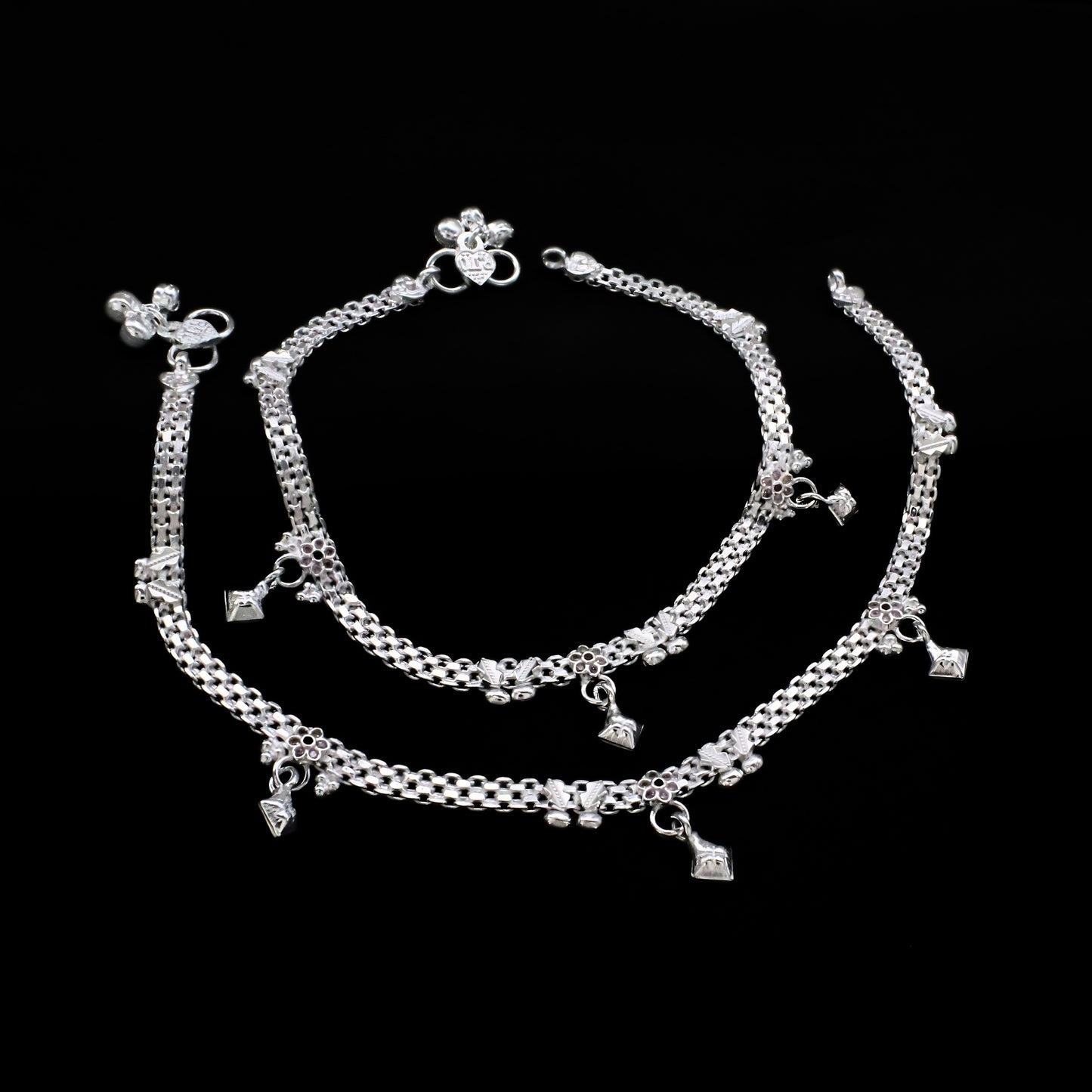 Delicate Real Silver Chain Anklet for Women - Payal