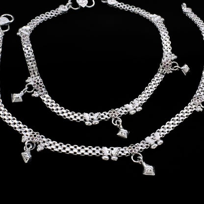Delicate Real Silver Chain Anklet for Women - Payal