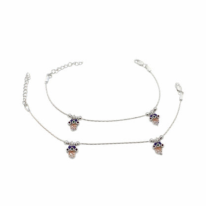 Real Silver Hanging Charm Anklet for Baby & Girls