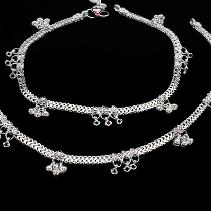 Elegant Real Silver Women Payal Anklet with Timeless Shine