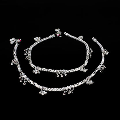 Elegant Real Silver Women Payal Anklet with Timeless Shine