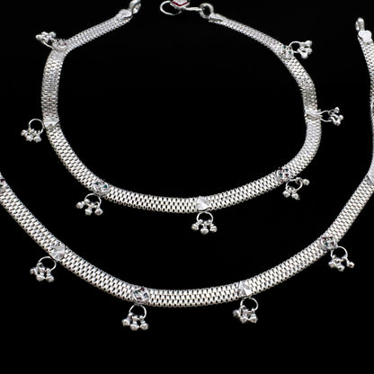 Beautiful Real Silver Foot Jewelry Anklet Payal for Women - 10.3"