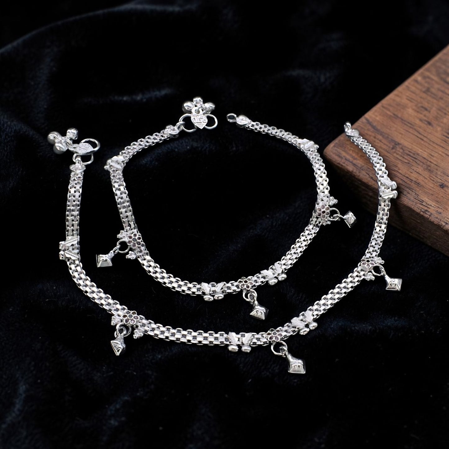 Delicate Real Silver Chain Anklet for Women - Payal