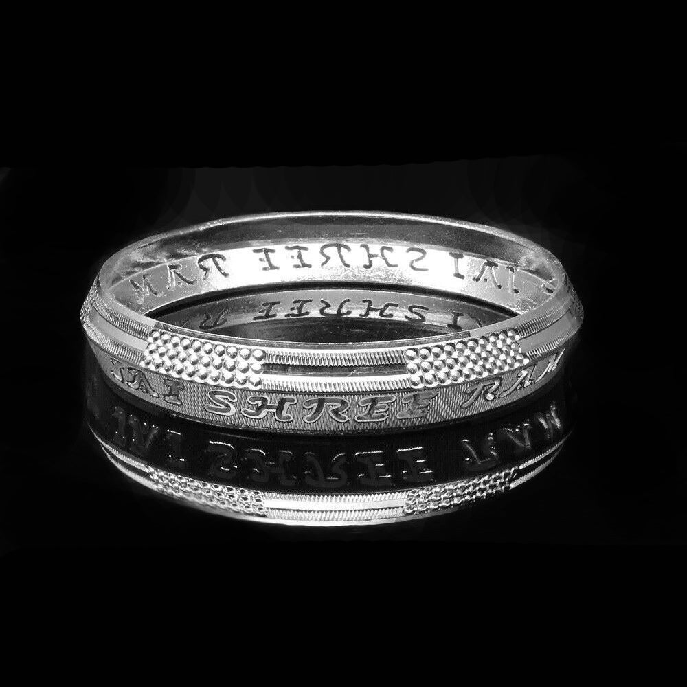 Sterling Silver Punjabi kada with Name - Chandi Sikh Bangle