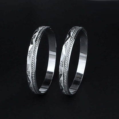 990 Real Silver Women amazing unique trendy Bangles Bracelet (Kangan)- Pair