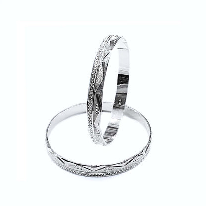 990 Real Silver Women amazing unique trendy Bangles Bracelet (Kangan)- Pair