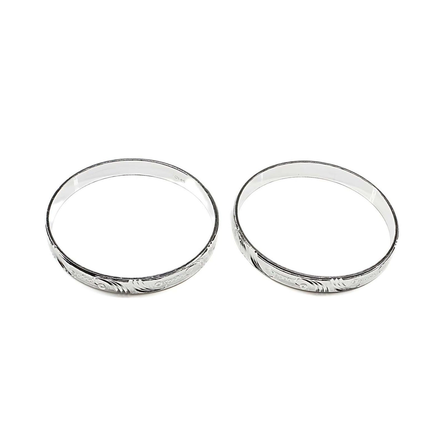 990 Real Silver Women vintage look Bangles Bracelet (Kangan)- Pair