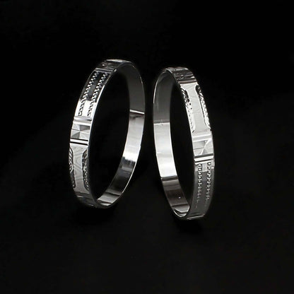 990 Real Silver Women Excellent gifting Bangles Bracelet (Kangan)- Pair