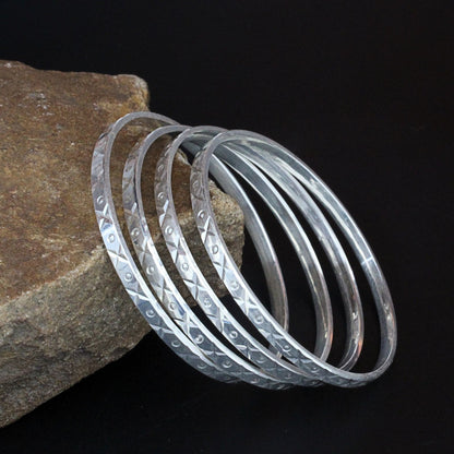 990 Real Silver Women gorgeous Bangles Bracelet (Kangan)