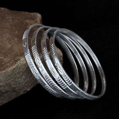 990 Real Silver Women designer Bangles Bracelet (Kangan)