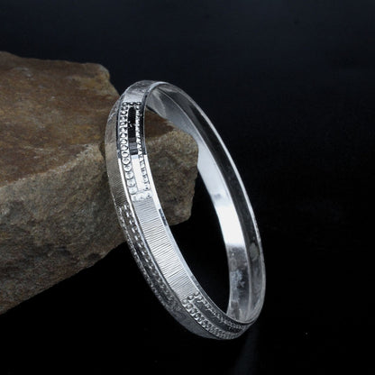 Real 990 Sterling Silver amazing For Men's Bangle