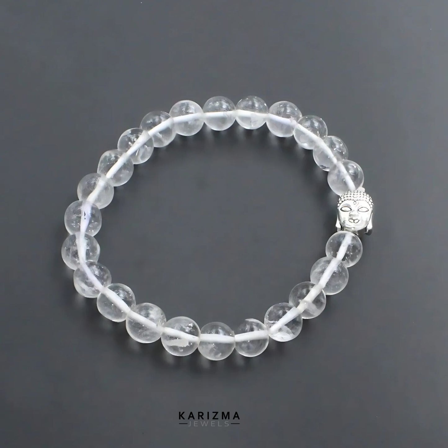 Clear Crystal Quartz Reiki Crystal Products with Buddha Head stones Bracelet for Men and Women