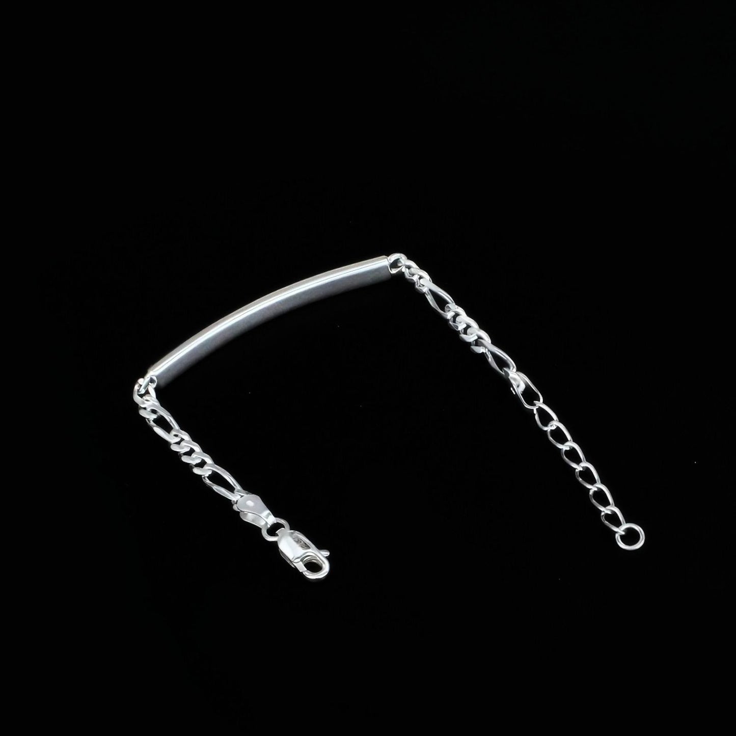 925 Sterling Silver Classic Figaro Chain Elegant handmade kids Bracelet