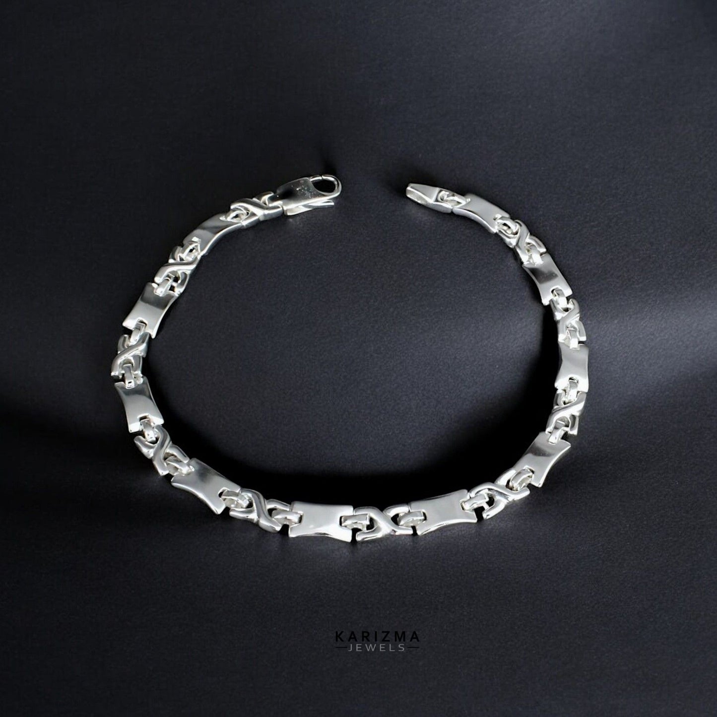 Real Silver Men's Bracelet Best gift for Man Jewelry 8.2"