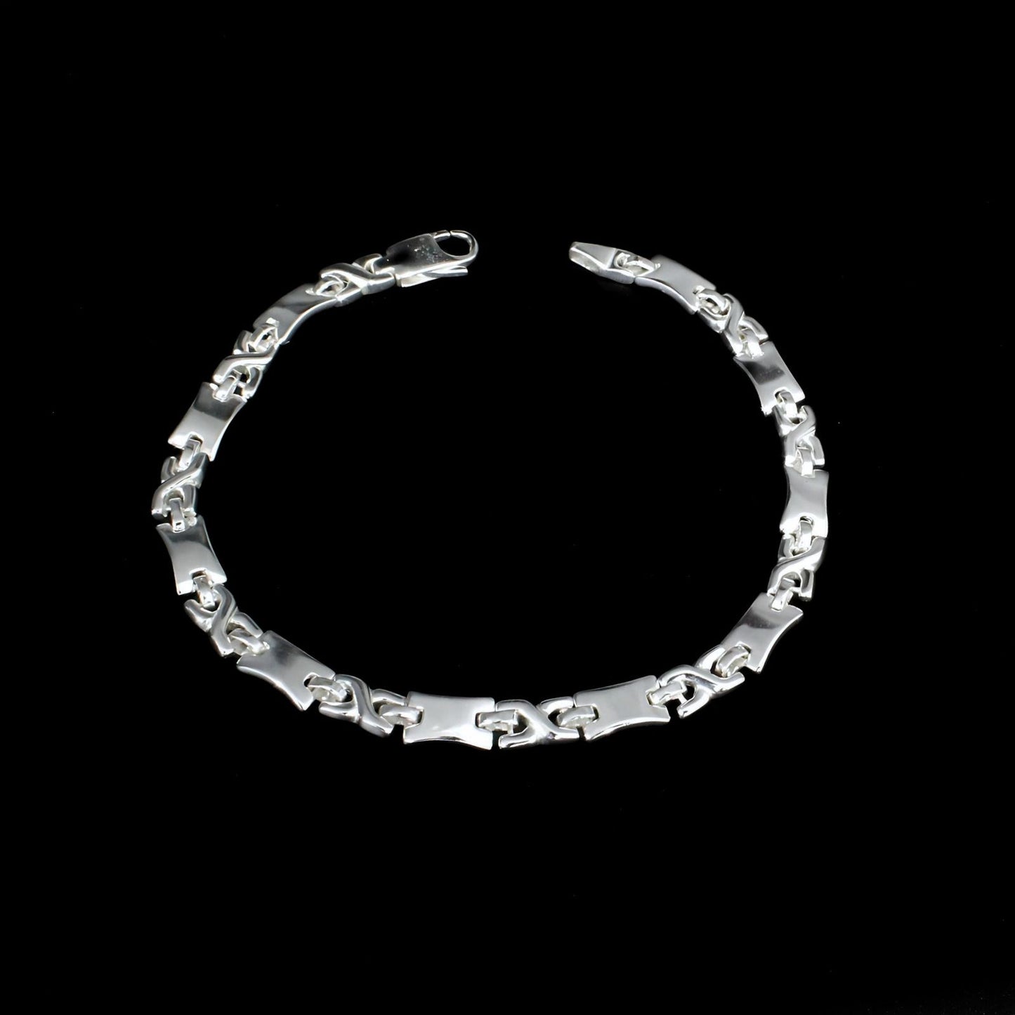 Real Silver Men's Bracelet Best gift for Man Jewelry 8.2"