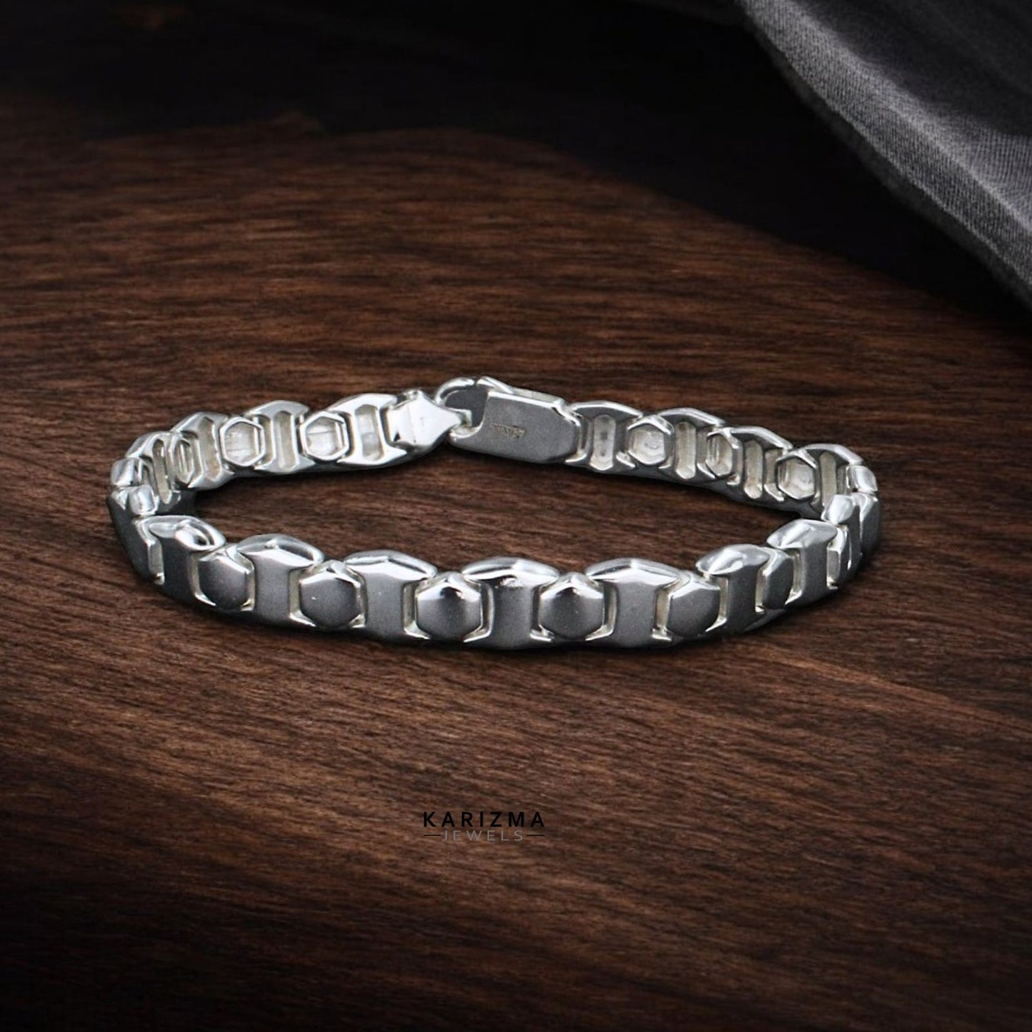 925 Sterling Silver Stylish jewelery for Men's designer Bracelet 8.5"