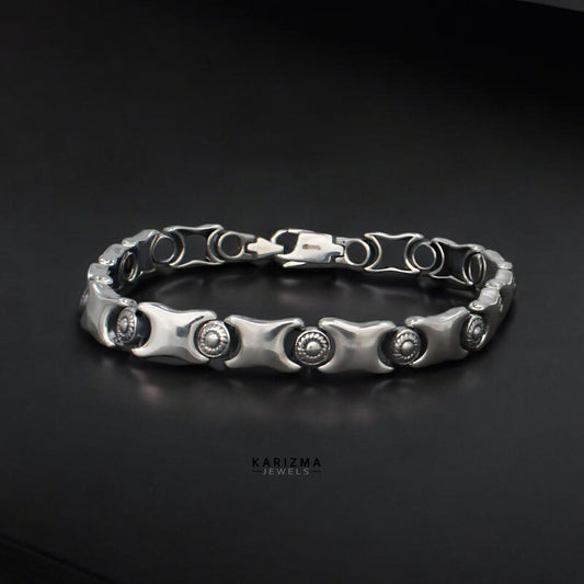 925 Sterling Silver Men's Oxidized Bracelet Man Jewelry 8.3"