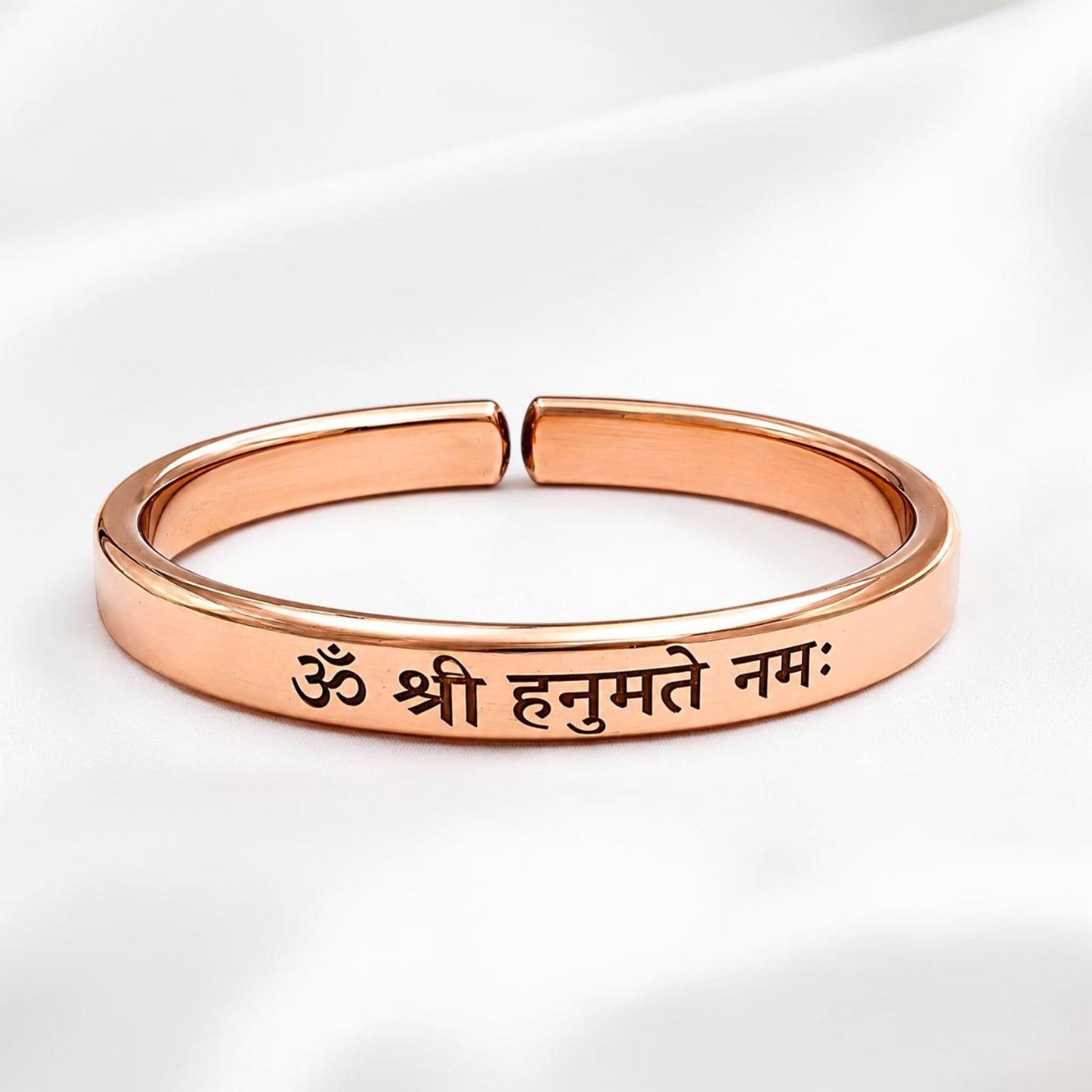 Mantra Engraved Pure Copper Cuff bangle - Select Your Mantra