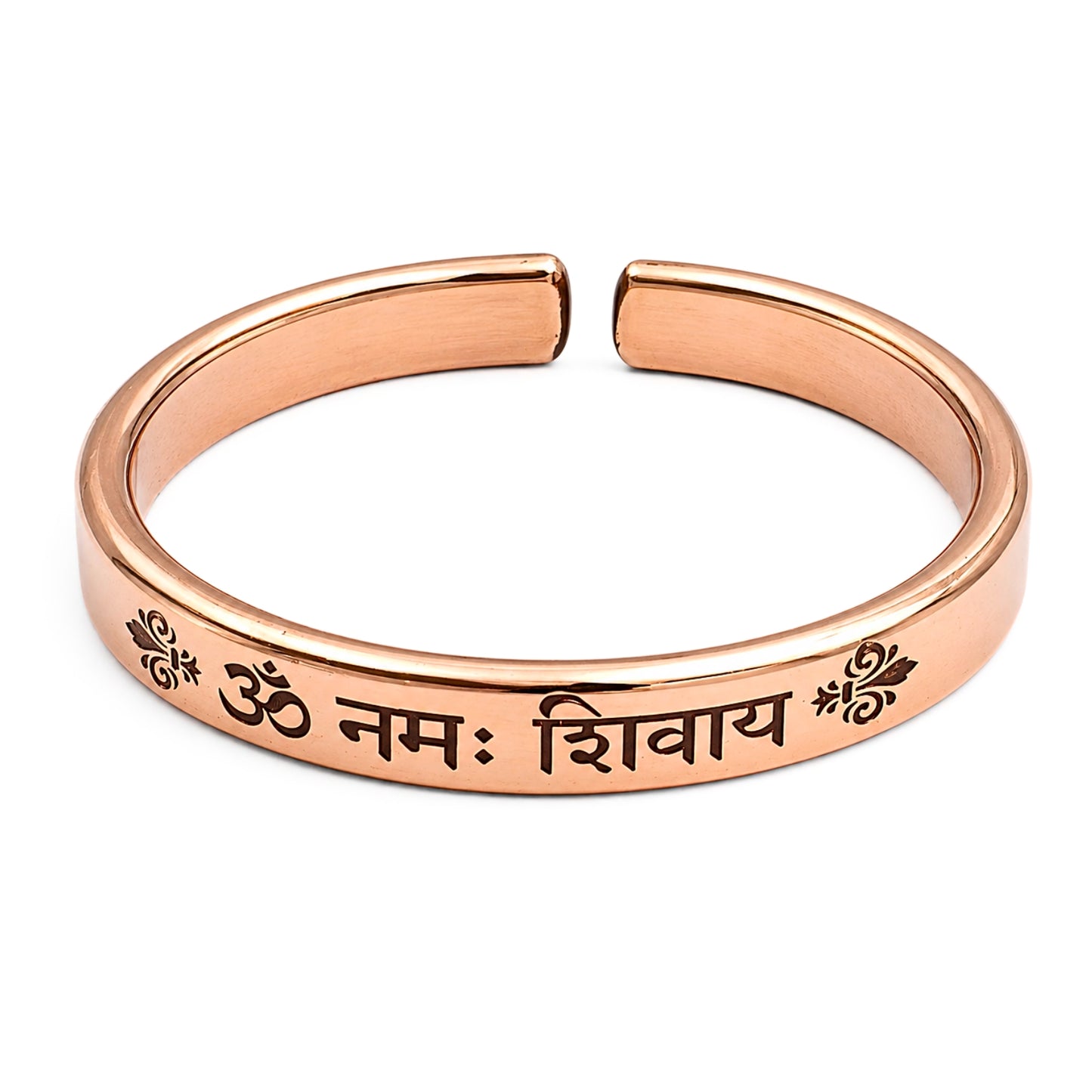 Mantra Engraved Pure Copper Cuff bangle - Select Your Mantra