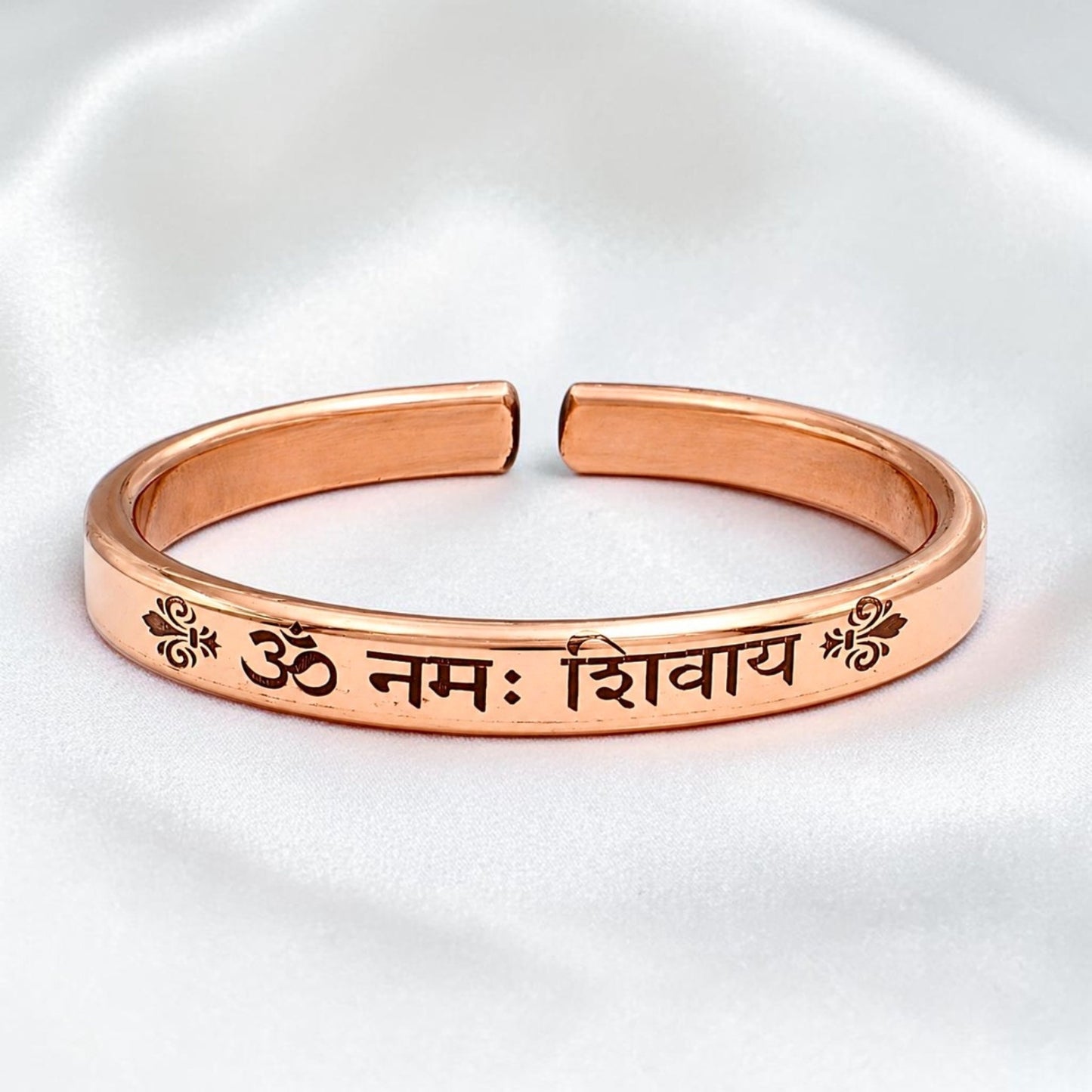 Mantra Engraved Pure Copper Cuff bangle - Select Your Mantra