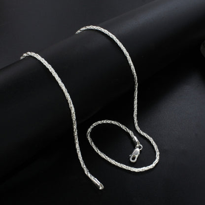 925 Sterling Silver rope design Neck Chain 20"
