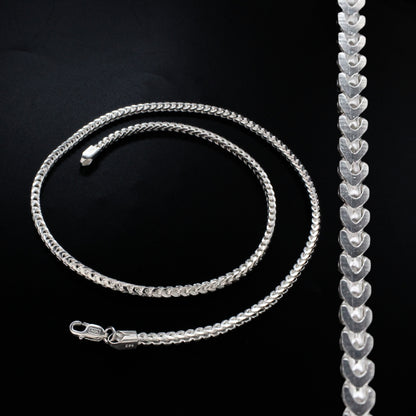 925 Real Sterling Silver franco Link Neck chain 20"